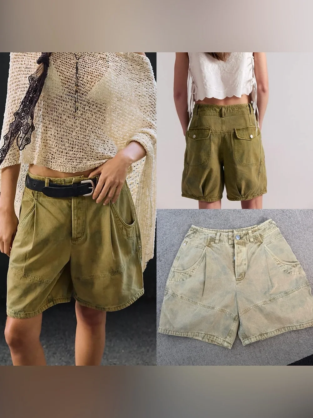 Free People Wild Rebel Barrel Shorts